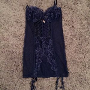 Very Chantilly Lace Strappy Corset Garter Slip